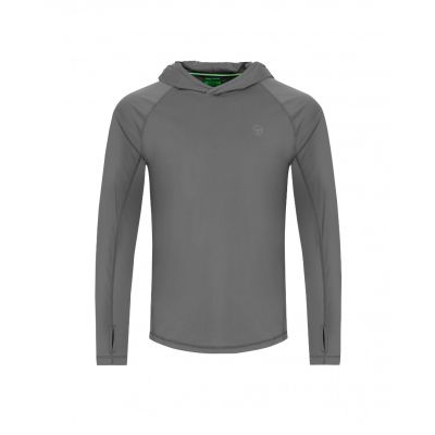 KORDA UPF HOODED TOP CHARCOAL