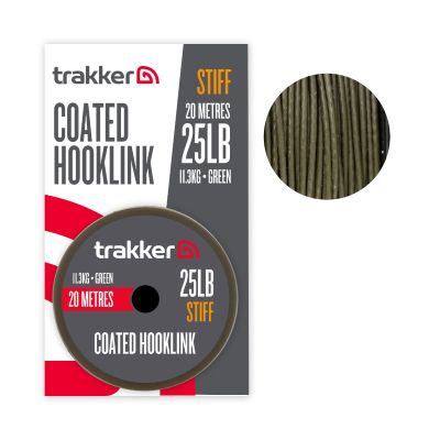TRAKKER STIFF COATED HOOKLINK 25lb/20mt