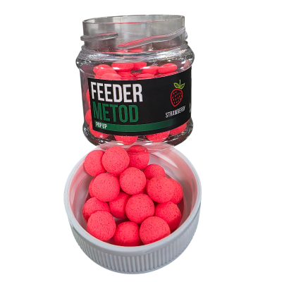 BOILIE ACADEMY FEEDER METHOD POP UP STRAWBERRY 8mm