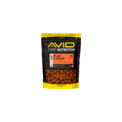 AVID CARP BOILIE PLUM & PEACH 15mm 1kg