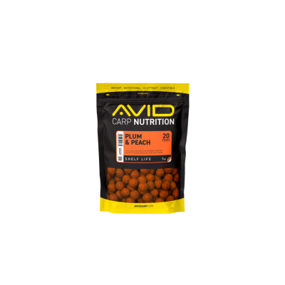 AVID CARP BOILIE PLUM & PEACH 20mm 1kg