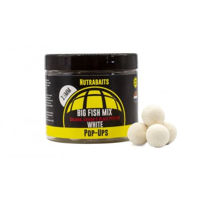NUTRABAITS BIG FISH MIX SALMON, CAVIAR & BLACK PEPPER WHITE 12mm