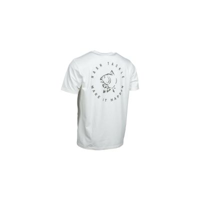 NASH MAKE IT HAPPEN CARP LOGO T-SHIRT ECRU