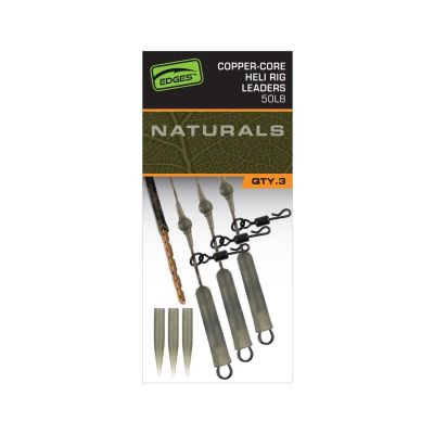FOX EDGES NATURALS COPPER CORE HELI RIG LEADERS 50lb