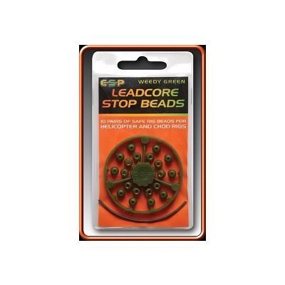 LEADCORE STOP BEADS - camo brown