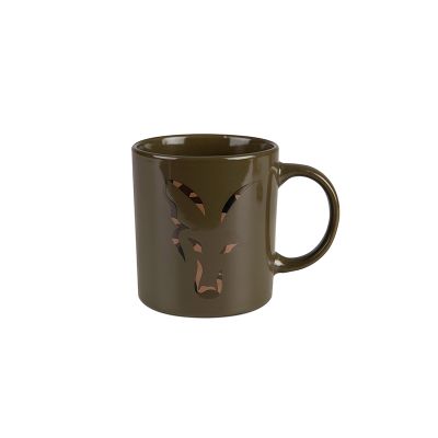 FOX GREEN AND CAMO HEAD CERAMIC MUG