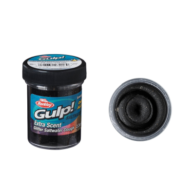 BERKLEY GULP DOUGH FISH OIL BLACK SILVER GOLD GLITTER