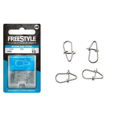 FREESTYLE STAINLESS STEEL FLUOROCARBON SNAPS 3.0mm