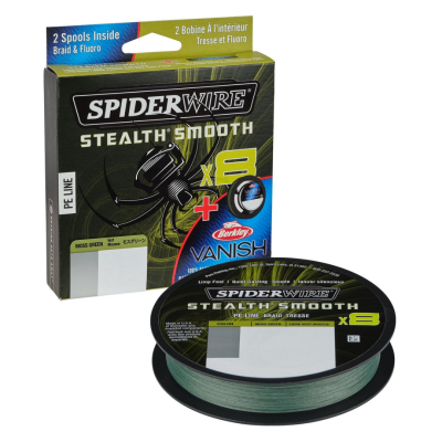 SPIDERWIRE STEALTH SMOOTH x8 0.11mm + VANISH FLUOROCARBON 0.30mm