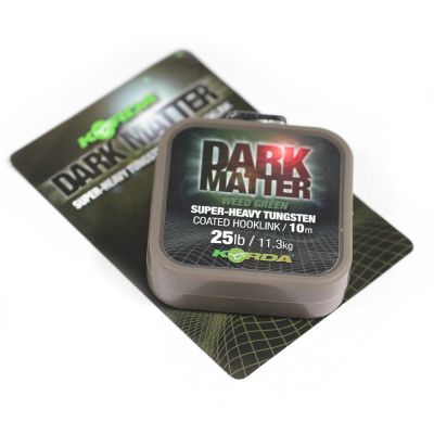 KORDA DARK MATTER SUPER HEAVY TUNGSTEN COATED HOOKLINK 25lb 10mt