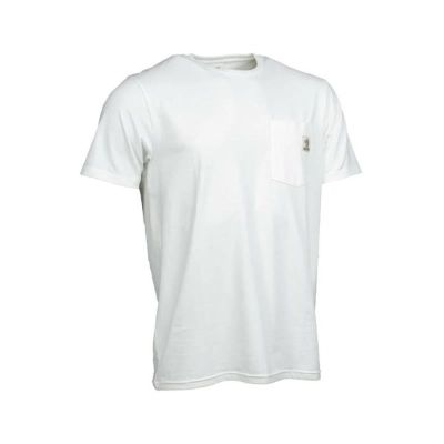 NASH MAKE IT HAPPEN BADGE POCKET T-SHIRT ECRU