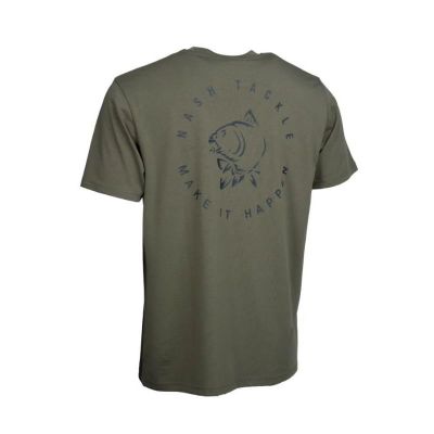 NASH MAKE IT HAPPEN CARP LOGO T-SHIRT GREEN