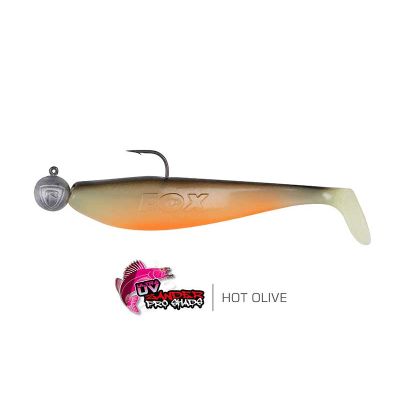 FOX RAGE LOADED ZANDER PRO SHAD 12cm 15gr UV HOT OLIVE 