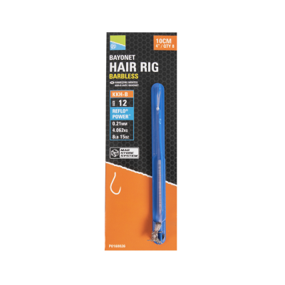 PRESTON BAYONET HAIR RIGS 10cm/0.21mm/12