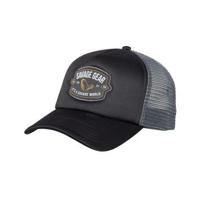SAVAGE GEAR BADGE TRUCKER CAP BLACK