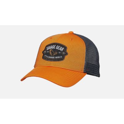 SAVAGE GEAR BADGE TRUCKER CAP ORANGE