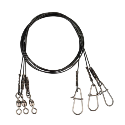 SAVAGE GEAR BLACK 7 TRACE WIRE LEADER 25kg 40cm 0.60mm 3pcs
